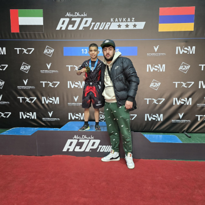 Mark Ghambaryan - The Champion with his Coach Artur Zakaryan
